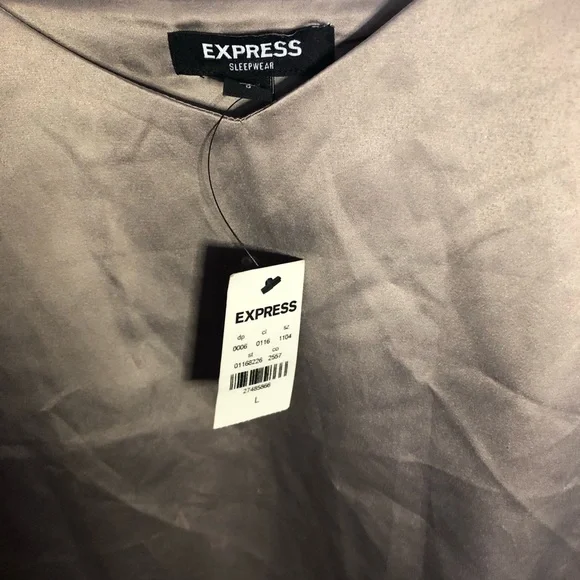Express Silver Sleepwear Silky Top - Picture 3 of 5